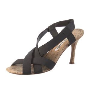 Manolo Blahnik Chocolate Brown Strappy Heels